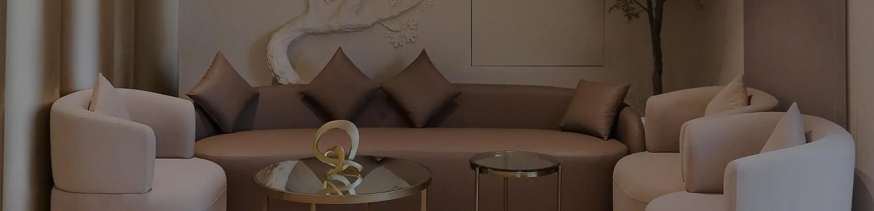Seating and waiting lounge inside Medpalm Polyclinic Dubai