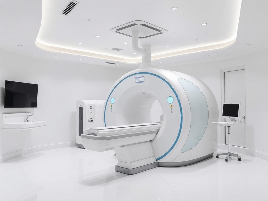 Radiology room with shielded walls in a Dubai medical facility