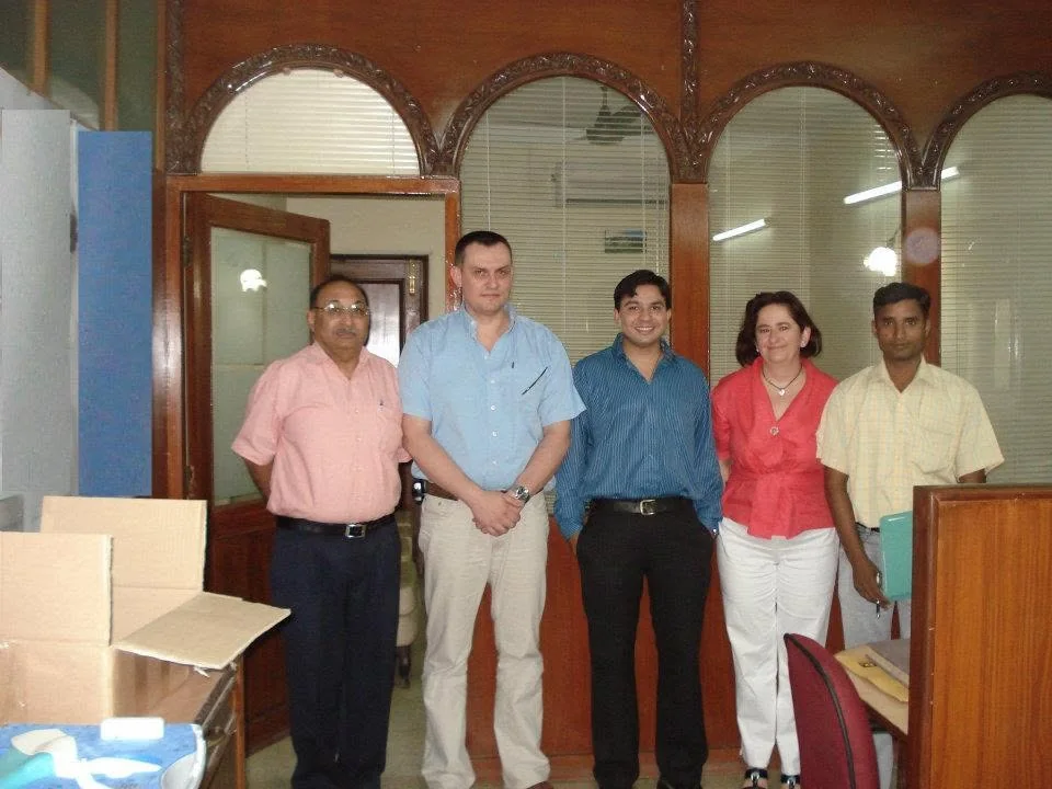 Siddharth Paul seated in the early Delhi office
