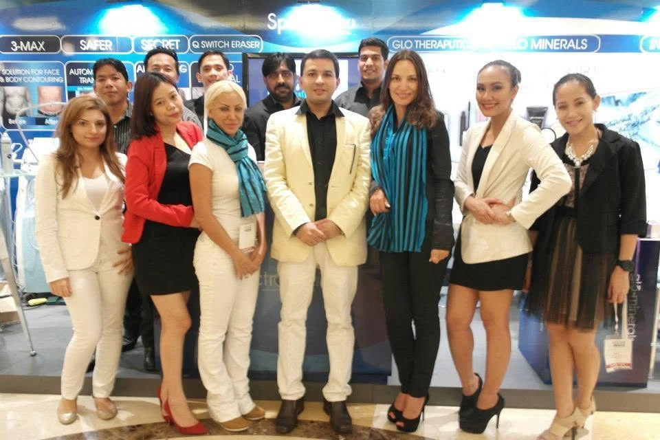 Team gathering at a Dubai medical conference