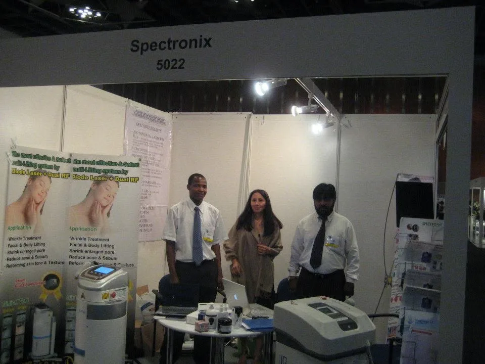 Early Spectronix team in the UAE with Dr. Orzu and Mr. Khan