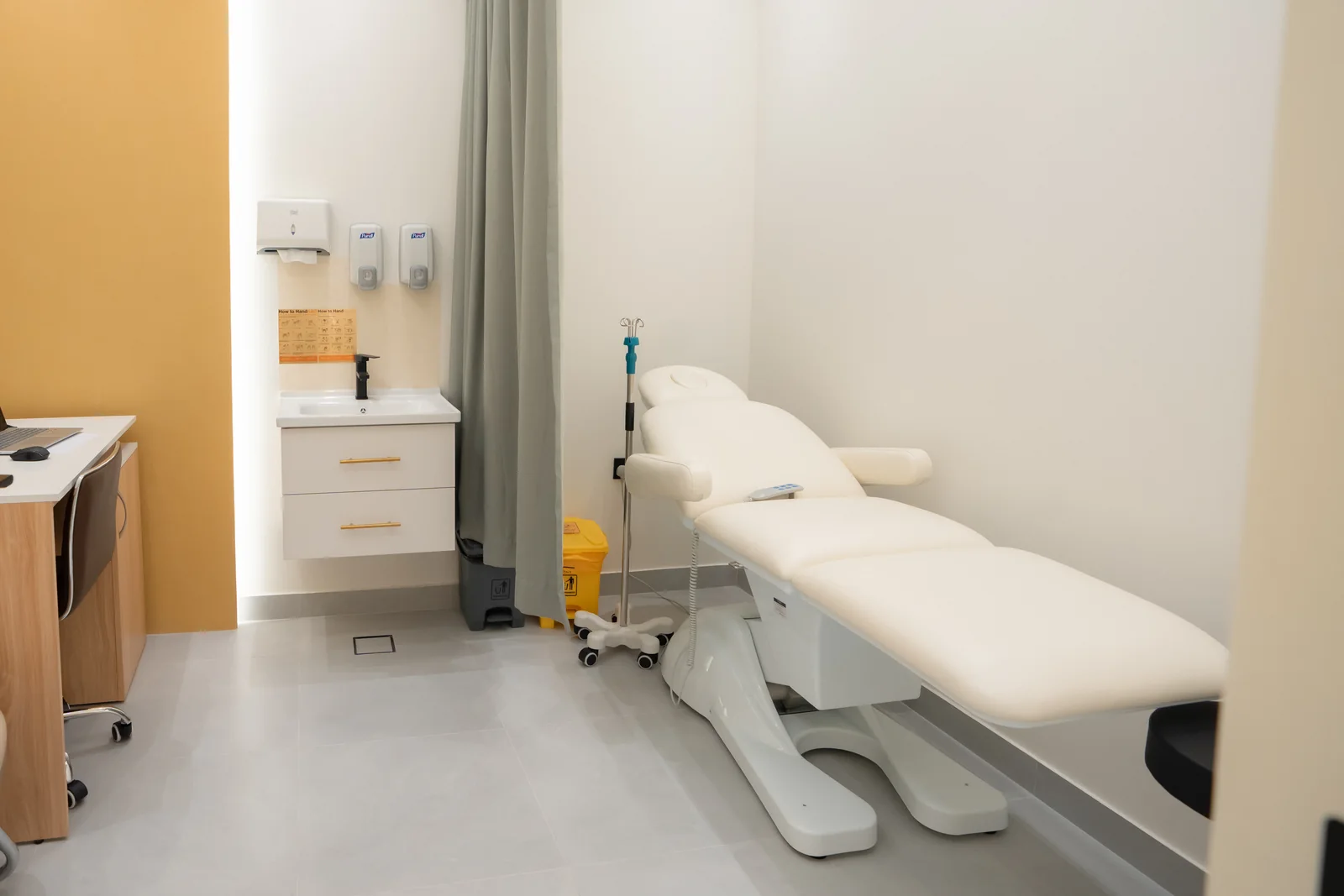 Completed consultation and examination room at AAMC Polyclinic